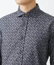 MKBAV50140 MK MICHEL KLEIN HOMME(MKミッシェルクランオム) ジオメトリックジャガードシャツ ダークグレー(93)