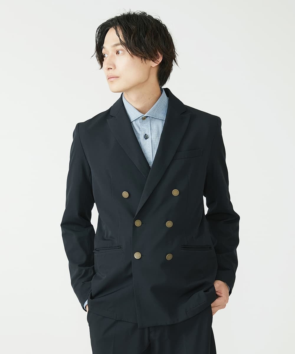 MKBAV51150 MK MICHEL KLEIN HOMME(MKミッシェルクランオム) ドビーストライプシャツ ネイビー(57)