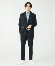MKBAV51150 MK MICHEL KLEIN HOMME(MKミッシェルクランオム) ドビーストライプシャツ ネイビー(57)