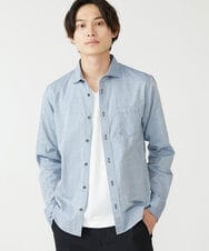 MKBAV51150 MK MICHEL KLEIN HOMME(MKミッシェルクランオム) ドビーストライプシャツ ネイビー(57)