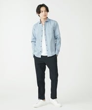 MKBAV51150 MK MICHEL KLEIN HOMME(MKミッシェルクランオム) ドビーストライプシャツ ネイビー(57)