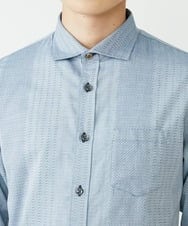 MKBAV51150 MK MICHEL KLEIN HOMME(MKミッシェルクランオム) ドビーストライプシャツ ネイビー(57)