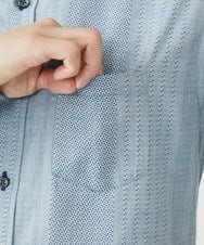 MKBAV51150 MK MICHEL KLEIN HOMME(MKミッシェルクランオム) ドビーストライプシャツ ネイビー(57)