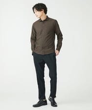 MKBAV51150 MK MICHEL KLEIN HOMME(MKミッシェルクランオム) ドビーストライプシャツ ブラウン(86)