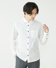 MKBAV51150 MK MICHEL KLEIN HOMME(MKミッシェルクランオム) ドビーストライプシャツ ホワイト(90)