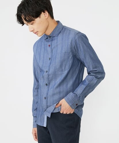 MKBAV53120 MK MICHEL KLEIN HOMME リバーストライプシャツ