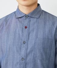MKBAV53120 MK MICHEL KLEIN HOMME(MKミッシェルクランオム) リバーストライプシャツ ライトブルー(50)