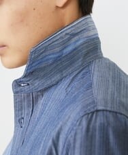 MKBAV53120 MK MICHEL KLEIN HOMME(MKミッシェルクランオム) リバーストライプシャツ ライトブルー(50)