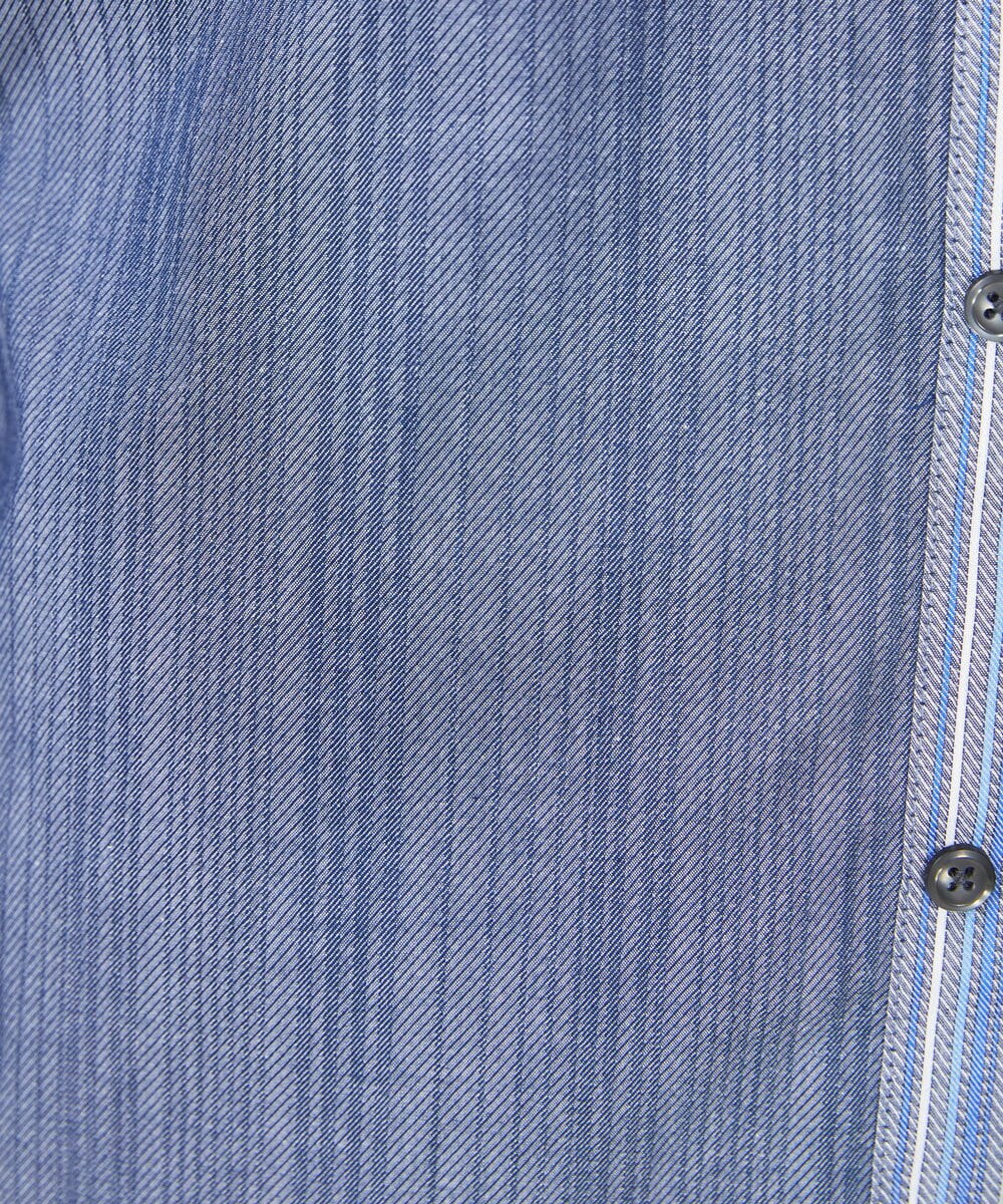 MKBAV53120 MK MICHEL KLEIN HOMME(MKミッシェルクランオム) リバーストライプシャツ ライトブルー(50)