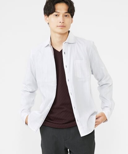 MKBAV53120 MK MICHEL KLEIN HOMME リバーストライプシャツ