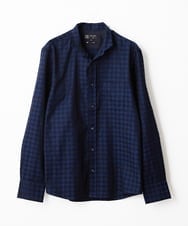 MKBAV54140 MK MICHEL KLEIN HOMME(MKミッシェルクランオム) チドリジャガードシャツ ネイビー(57)