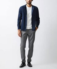 MKBAV54140 MK MICHEL KLEIN HOMME(MKミッシェルクランオム) チドリジャガードシャツ ネイビー(57)