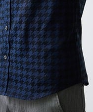 MKBAV54140 MK MICHEL KLEIN HOMME(MKミッシェルクランオム) チドリジャガードシャツ ネイビー(57)