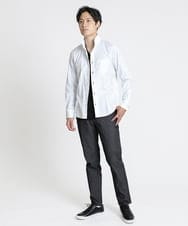 MKBAV54140 MK MICHEL KLEIN HOMME(MKミッシェルクランオム) チドリジャガードシャツ ホワイト(90)