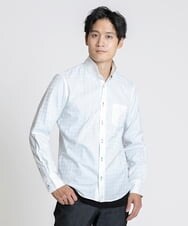 MKBAV54140 MK MICHEL KLEIN HOMME(MKミッシェルクランオム) チドリジャガードシャツ ホワイト(90)