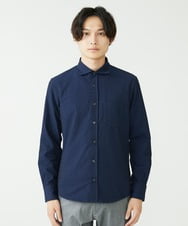 MKBAV64130 MK MICHEL KLEIN HOMME(MKミッシェルクランオム) SOLOTEXフェザーへリンボンシャツ ネイビー(57)