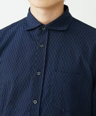 MKBAV64130 MK MICHEL KLEIN HOMME(MKミッシェルクランオム) SOLOTEXフェザーへリンボンシャツ ネイビー(57)