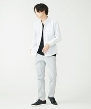 MKBAV64130 MK MICHEL KLEIN HOMME(MKミッシェルクランオム) SOLOTEXフェザーへリンボンシャツ ホワイト(90)