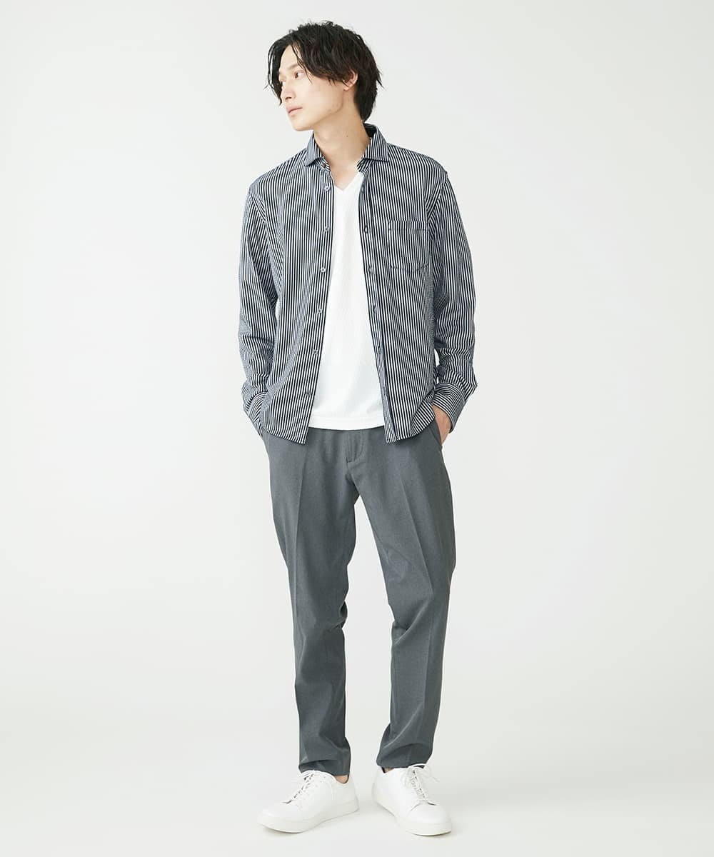 MKBAV68120 MK MICHEL KLEIN HOMME(MKミッシェルクランオム) サッカージャージシャツ ネイビー(57)