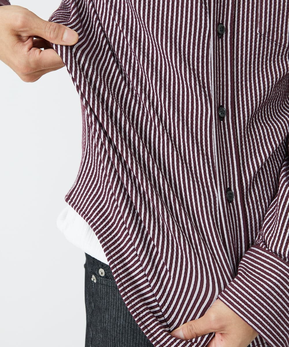 MKBAV68120 MK MICHEL KLEIN HOMME(MKミッシェルクランオム) サッカージャージシャツ パープル(77)
