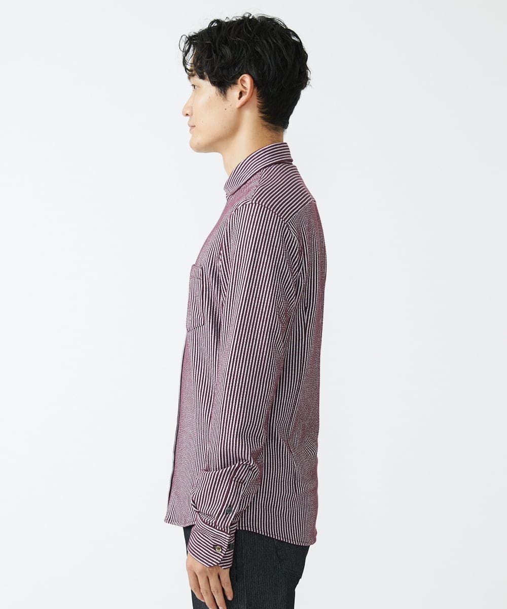 MKBAV68120 MK MICHEL KLEIN HOMME(MKミッシェルクランオム) サッカージャージシャツ パープル(77)