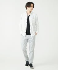 MKBAV68120 MK MICHEL KLEIN HOMME(MKミッシェルクランオム) サッカージャージシャツ ホワイト(90)