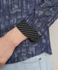MKBCL10110 MK MICHEL KLEIN HOMME(MKミッシェルクランオム) シャツ／タックカモストレッチ ブルー