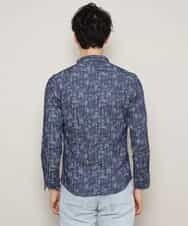 MKBCL10110 MK MICHEL KLEIN HOMME(MKミッシェルクランオム) シャツ／タックカモストレッチ ブルー