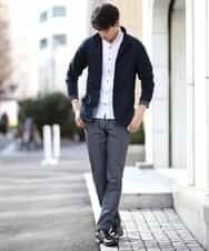 MKBCL10110 MK MICHEL KLEIN HOMME(MKミッシェルクランオム) シャツ／タックカモストレッチ ホワイト