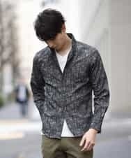 MKBCL10110 MK MICHEL KLEIN HOMME(MKミッシェルクランオム) シャツ／タックカモストレッチ グレー