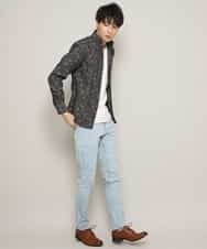 MKBCL10110 MK MICHEL KLEIN HOMME(MKミッシェルクランオム) シャツ／タックカモストレッチ グレー