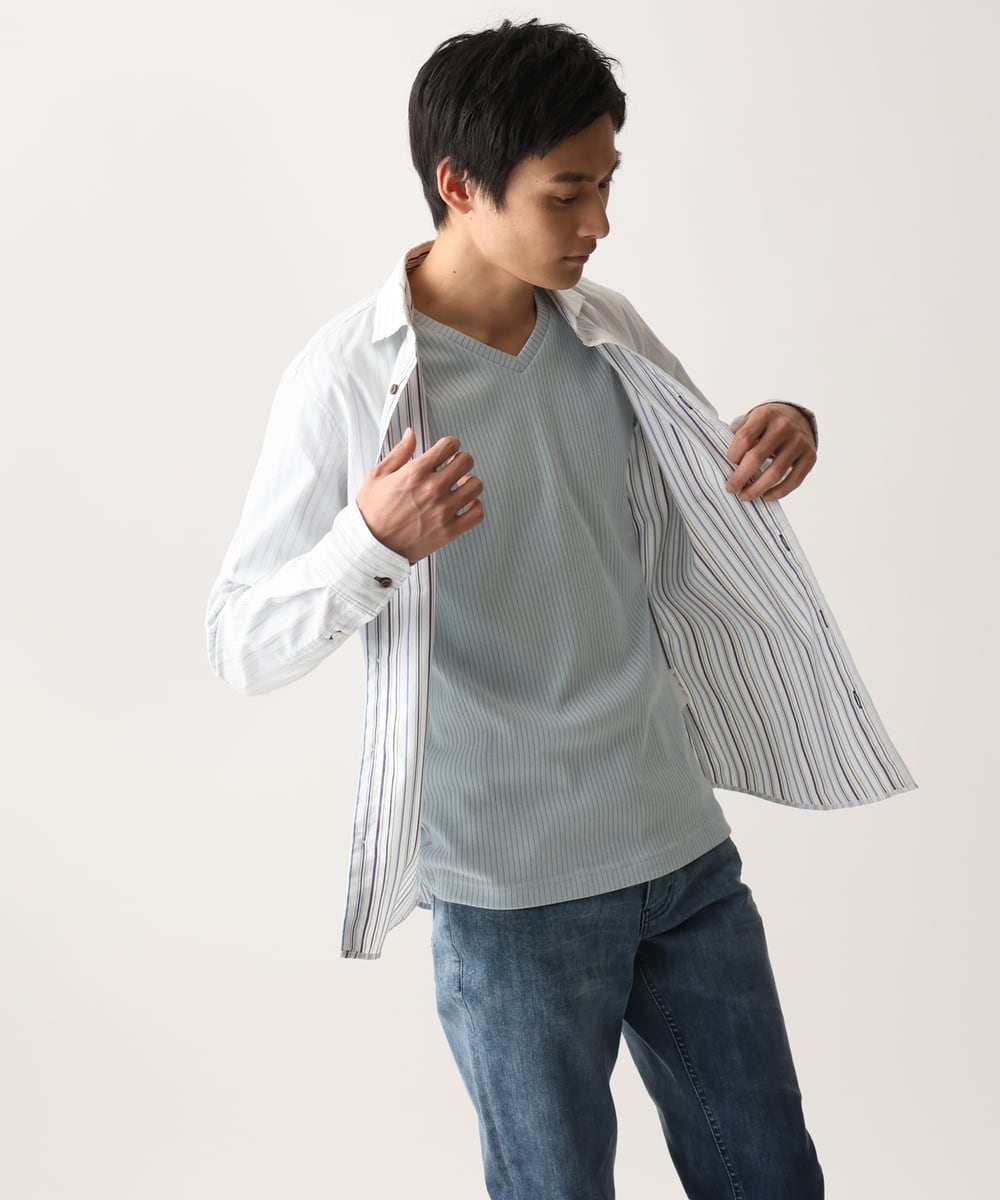 日本製生地使用】長袖シャツ/TCドビーリバーシブル(ブラウス・シャツ) | MK MICHEL KLEIN  HOMME(MKミッシェルクランオム)｜イトキンオンラインストア