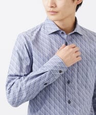 MKBDA56130 MK MICHEL KLEIN HOMME(MKミッシェルクランオム) 【日本製生地使用】シャドーバイヤスストライプ ネイビー