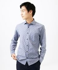 MKBDA56130 MK MICHEL KLEIN HOMME(MKミッシェルクランオム) 【日本製生地使用】シャドーバイヤスストライプ ネイビー
