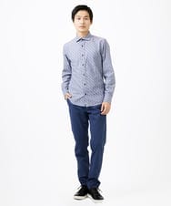 MKBDA56130 MK MICHEL KLEIN HOMME(MKミッシェルクランオム) 【日本製生地使用】シャドーバイヤスストライプ ネイビー