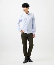 MKBDA65120 MK MICHEL KLEIN HOMME(MKミッシェルクランオム) 【ストレッチ／イージーケア】サッカー織りシャツ ライトブルー