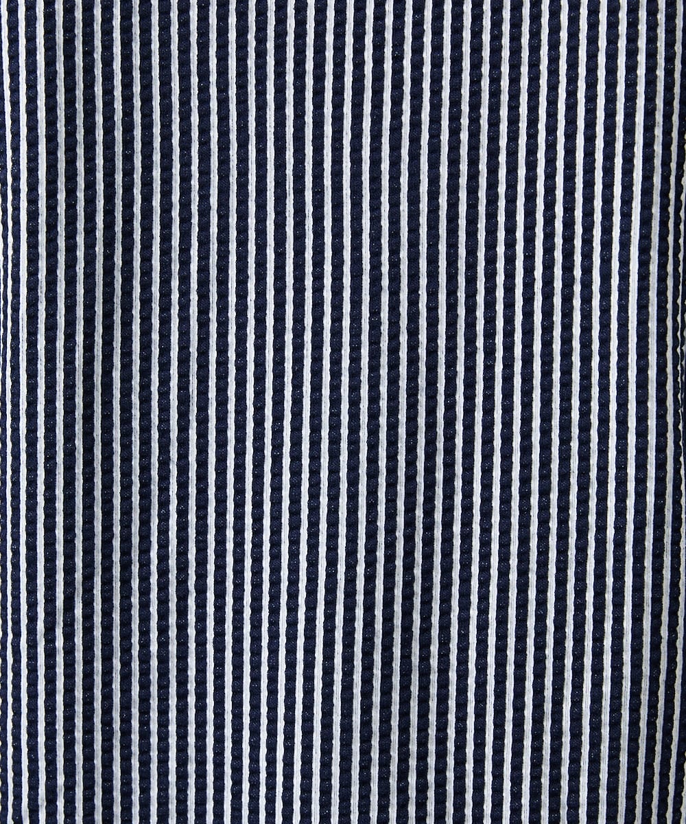 MKBDA65120 MK MICHEL KLEIN HOMME(MKミッシェルクランオム) 【ストレッチ／イージーケア】サッカー織りシャツ ネイビー