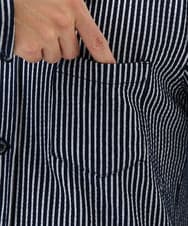 MKBDA65120 MK MICHEL KLEIN HOMME(MKミッシェルクランオム) 【ストレッチ／イージーケア】サッカー織りシャツ ネイビー