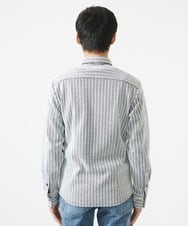 MKBDC20090 MK MICHEL KLEIN HOMME(MKミッシェルクランオム) 【2025年新素材使用】凹凸ストライプシャツ ホワイト