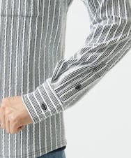 MKBDC20090 MK MICHEL KLEIN HOMME(MKミッシェルクランオム) 【2025年新素材使用】凹凸ストライプシャツ ホワイト