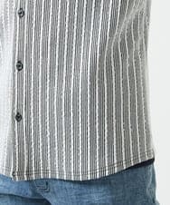 MKBDC20090 MK MICHEL KLEIN HOMME(MKミッシェルクランオム) 【2025年新素材使用】凹凸ストライプシャツ ホワイト