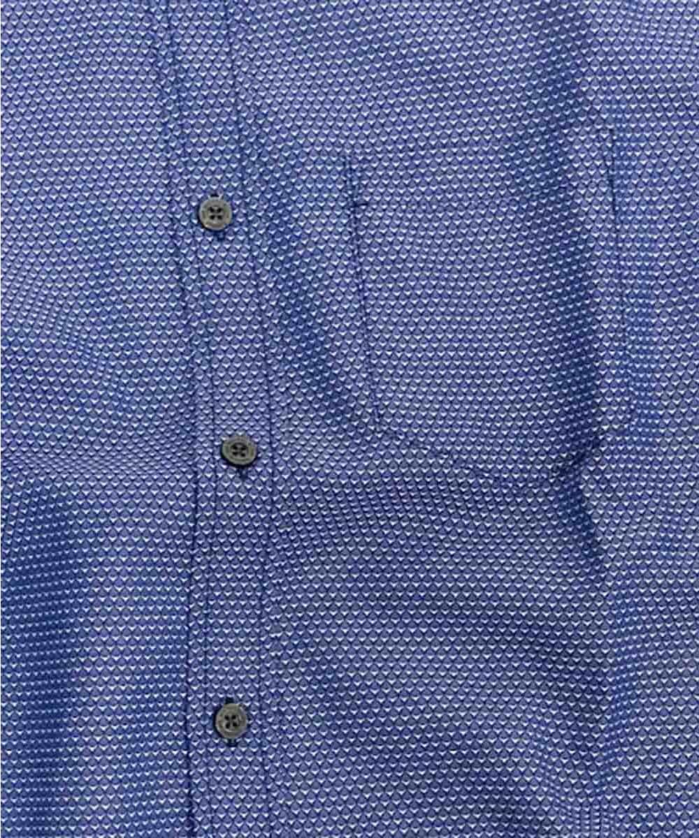 MKBDJ62110 MK MICHEL KLEIN HOMME(MKミッシェルクランオム) シャツ／ドロップジャガード ブルー
