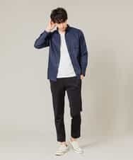 MKBDJ62110 MK MICHEL KLEIN HOMME(MKミッシェルクランオム) シャツ／ドロップジャガード ネイビー