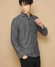 MKBDJ62110 MK MICHEL KLEIN HOMME(MKミッシェルクランオム) シャツ／ドロップジャガード グレー