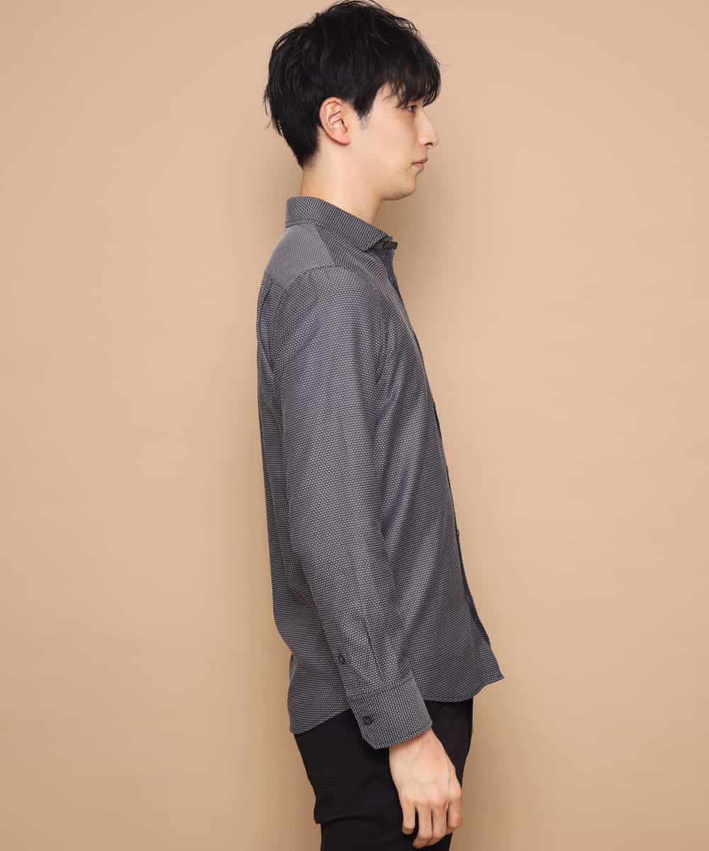 MKBDJ62110 MK MICHEL KLEIN HOMME(MKミッシェルクランオム) シャツ／ドロップジャガード グレー