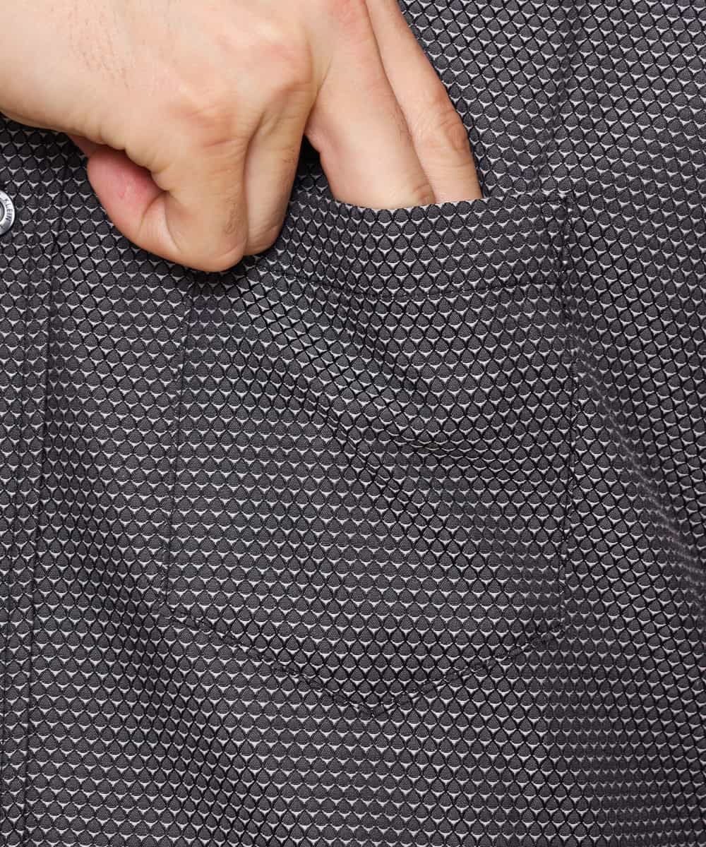 MKBDJ62110 MK MICHEL KLEIN HOMME(MKミッシェルクランオム) シャツ／ドロップジャガード グレー