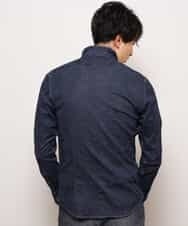 MKBDK40090 MK MICHEL KLEIN HOMME(MKミッシェルクランオム) シャツ／エンボスカモデニム ネイビー