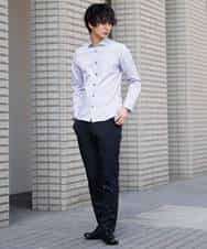 MKBDM52130 MK MICHEL KLEIN HOMME(MKミッシェルクランオム) 【快適ストレッチ】ハイセンスジャージシャツ ブルー(55)