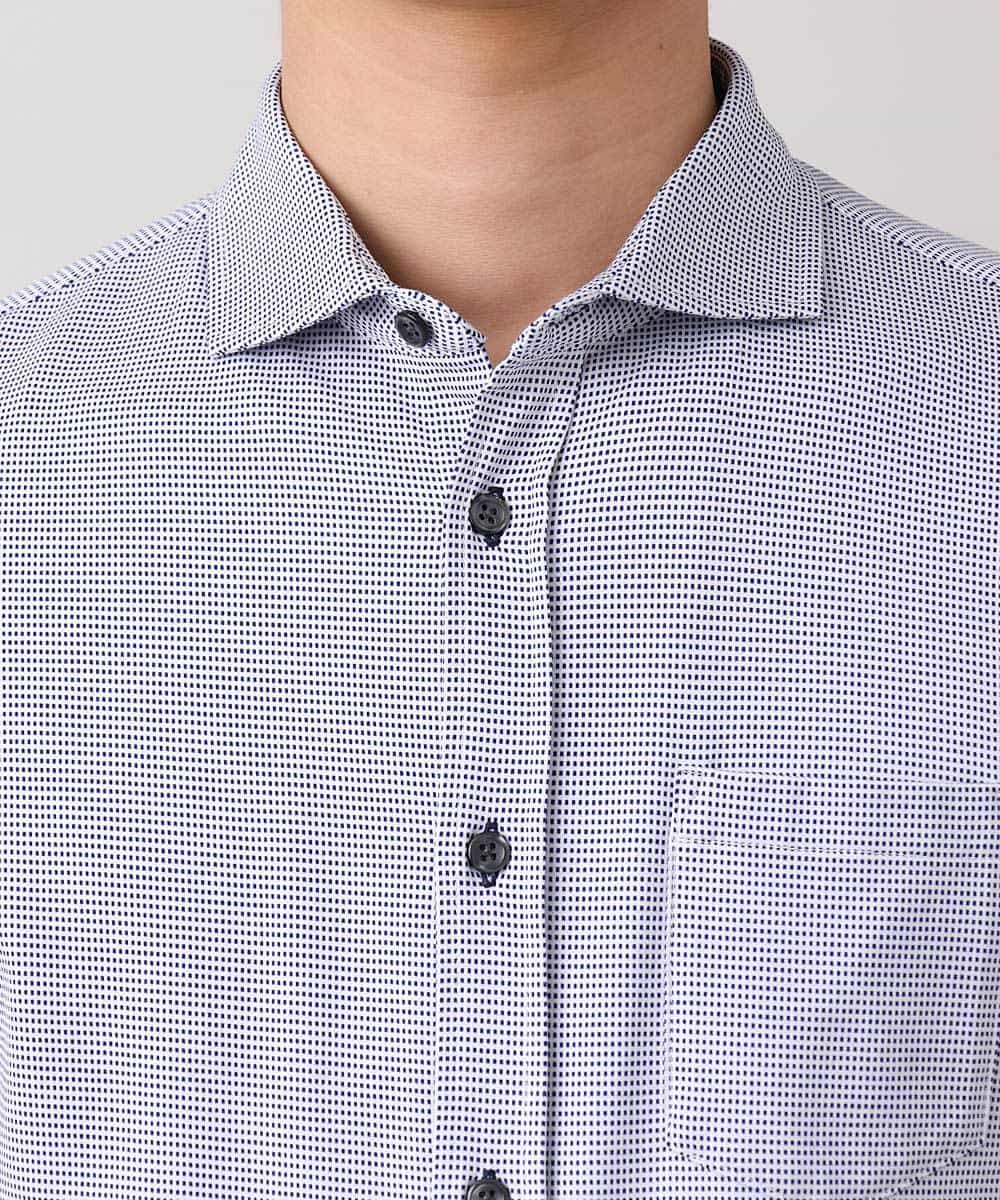 MKBDM52130 MK MICHEL KLEIN HOMME(MKミッシェルクランオム) 【快適ストレッチ】ハイセンスジャージシャツ ブルー(55)