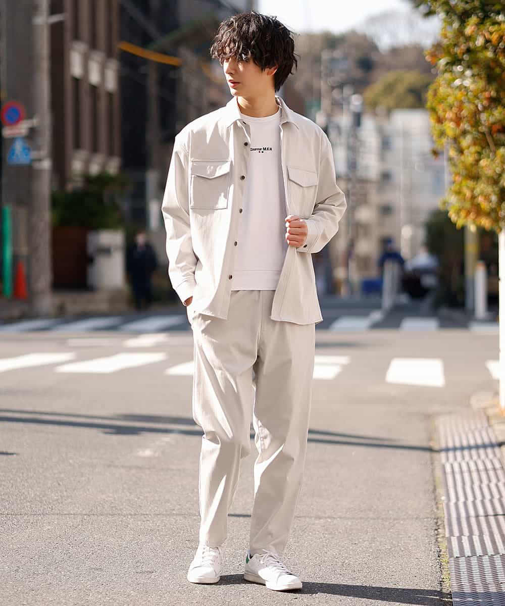 MKBDO04090 MK MICHEL KLEIN HOMME(MKミッシェルクランオム) MAGICストレッチシャツ アイボリー(80)